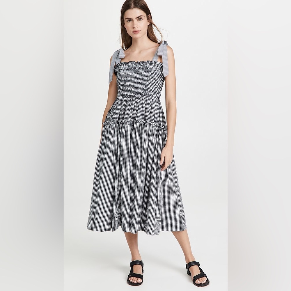 En Saison Gingham Summer Midi Dress